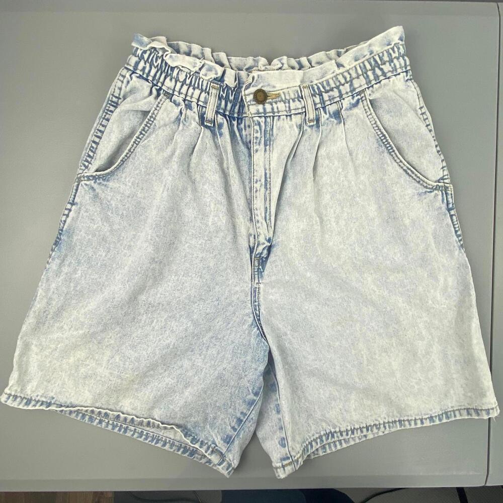 Jordache Vintage High-Waisted Acid Wash Bermuda Denim Shorts (juniors)